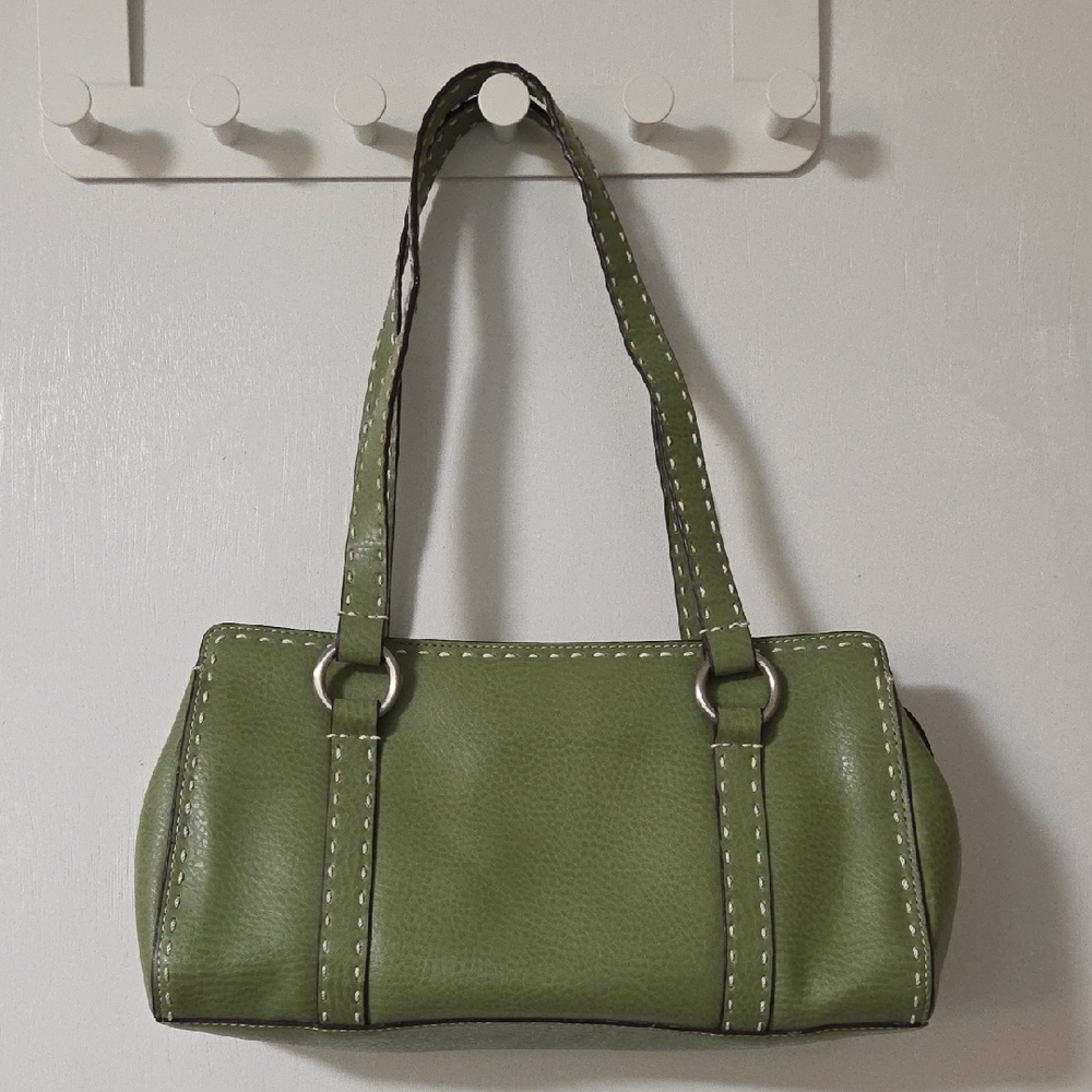 Relic Pebbled Handbag - Green
